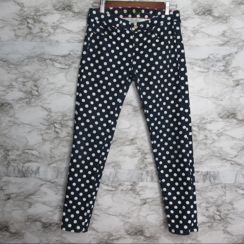 Kate Spade Broome Street Polka Dot Denim Jeans Size 25